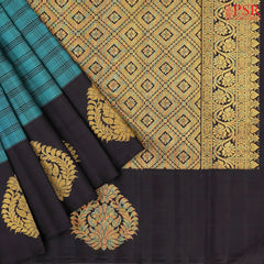 Teal Kanchipuram Silk Saree