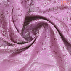 Taffy Pink Kanchipuram Jacquard Silk Saree