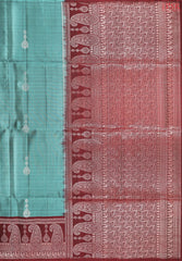 Crayola Teal Soft Silk Saree