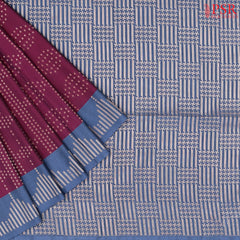 Dark Burgundy Soft Art Silk Saree