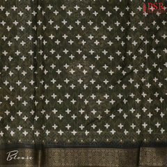 Pickle Green Semi Dupion Saree