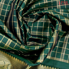 Dark Green Kanchipuram Silk Saree
