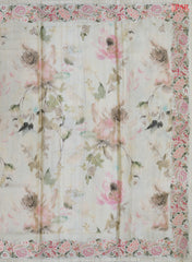 Cosmic Latte Beige Kadhi Tussar Silk Saree