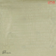 Pastel Olive Organza Embroidery Saree