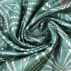 Teal Ocean Banaras Tussar Silk Saree
