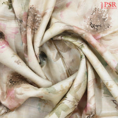 Cosmic Latte Beige Kadhi Tussar Silk Saree