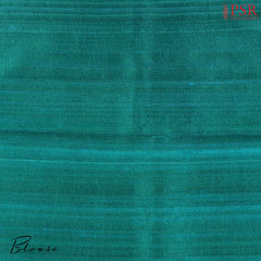 Olive Drab Green Banaras Jute Silk Saree