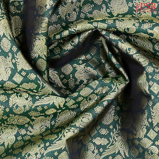 Dark Green Bridal Kanjivaram Silk Saree