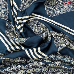 Prussian Blue Modal Silk Saree