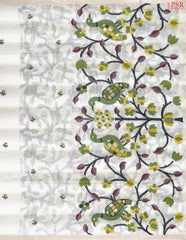 Light Beige Ghicha Cotton Saree