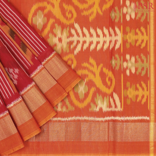 Red Patola Silk Cotton Saree