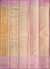 Tangerine Orange Bridal Kanchipuram Tissue Silk Saree