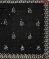 Black Semi Dupion Saree