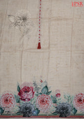 Beige Linen Dress Material