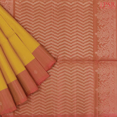 Amber Yellow Soft Silk Mix Saree
