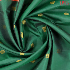 Dark Green Nine Yards Half Fine Silk Saree