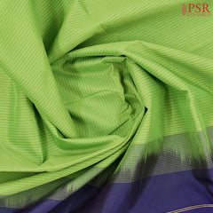 Parrot Green Cotton Silk Saree