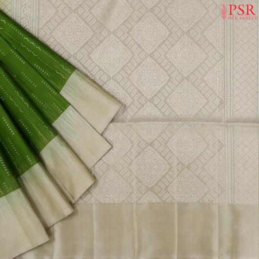Sap Green Soft Silk Saree