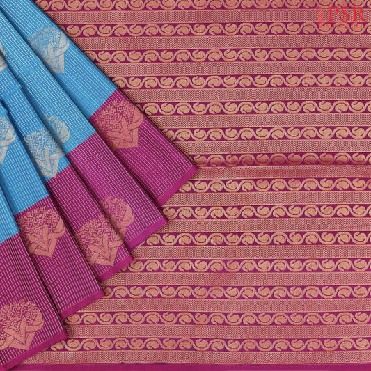 Cerulean Blue Soft Art Silk Saree