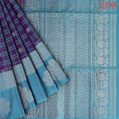 Dark Purple Soft Silk Mix Saree