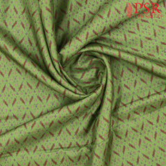 Apple Green Semi Tassar Ikkat Print Running Material