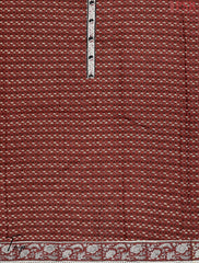 Antique Red Cotton Dress Material