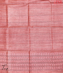 Candlelight Peach Tussar Silk Dress Material