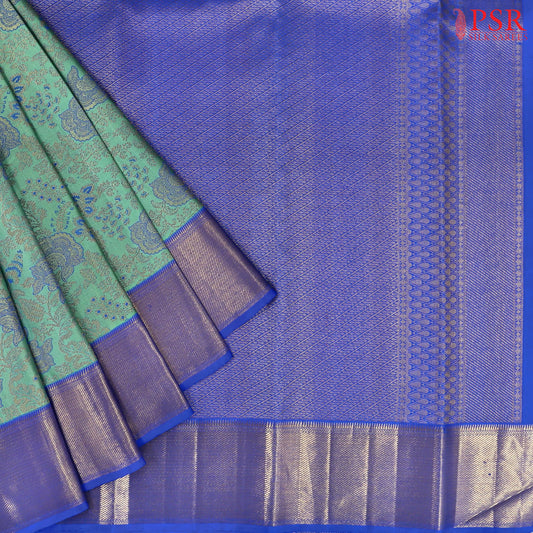 Turquoise Green Bridal Kanchipuram Silk Saree