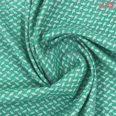 Sea Green Silk Cotton Cut Work Saree