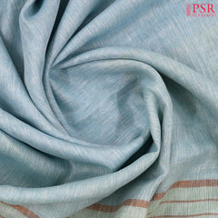 Pastel Blue Linen Saree