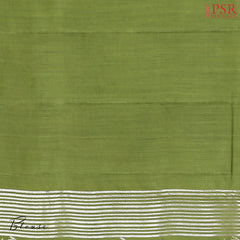 Sap Green Chiniya Silk Saree