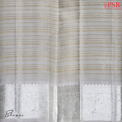 Floral Beige Kanchipuram Silk Saree