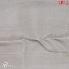 Greige Kanchipuram Jacquard Silk Saree