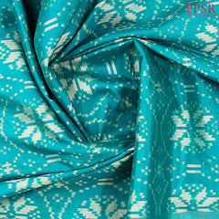 Cyan Pochampally Silk Ikat Saree