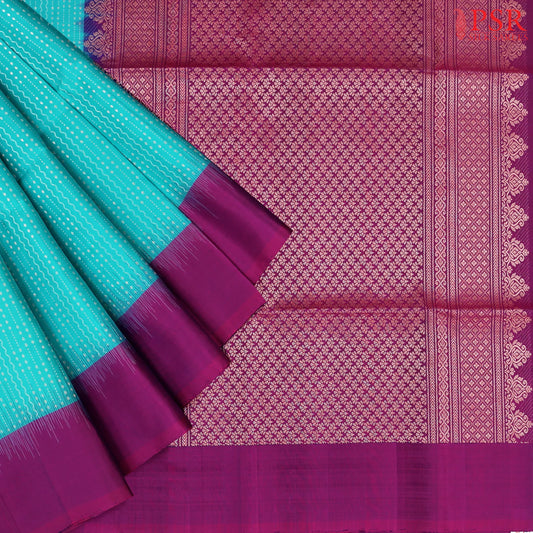 Dark Turquoise Soft Silk Saree