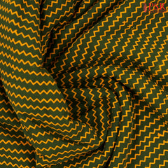 Bottle Green Cotton Print Running Material