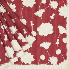 Barn Red Semi Tussar Saree