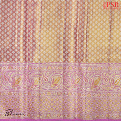 Tangerine Orange Bridal Kanchipuram Tissue Silk Saree