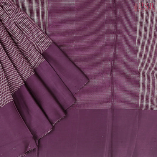 Jam Purple Semi Chiniya Saree