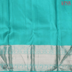 Turquoise Blue Kanchipuram Silk Saree