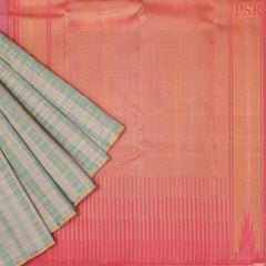 Celadon Green & Harbour Grey Kanchipuram Silk Saree