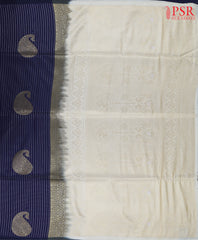 Dark Indigo Blue Soft Art Silk Saree