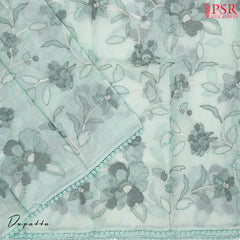 Pastel Mint Silk Cotton Dress Material