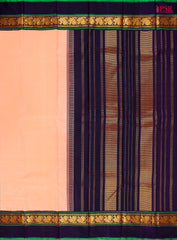 Pastel Saffron Kanchipuram Silk Saree