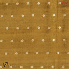 Mustard Brown Kora Banaras Silk Saree