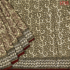 Olive Grey Modal Silk Saree
