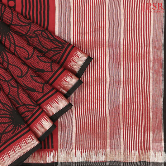 Sangria Red Assam Saree