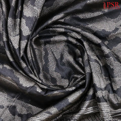 Black Banaras Tussar Silk Saree