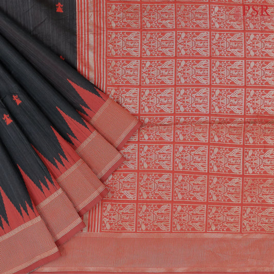 Black Semi Banaras Saree
