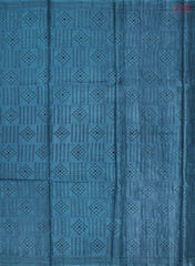 Peacock Blue Banaras Tussar Silk Saree